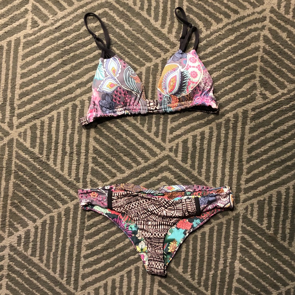 Maaji Paisley Strappy Bikini with Triangle Top